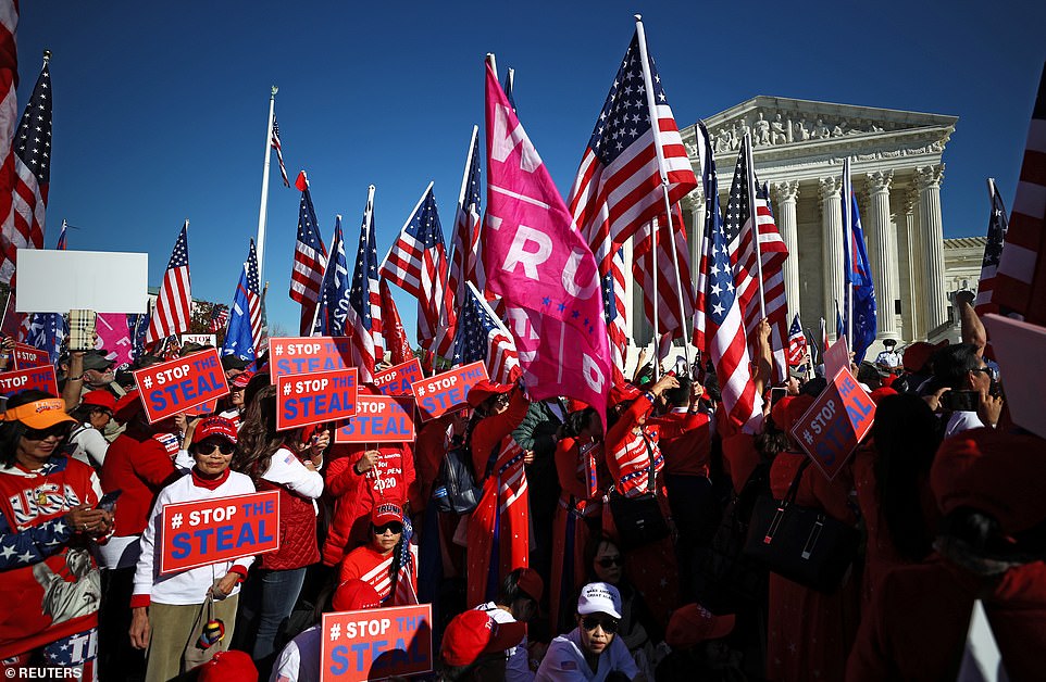 Trump supporters hold