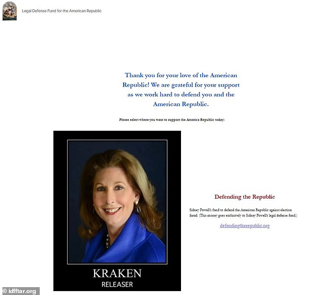 The website for the Legal Defense Fund appears to have been set up on November 11, a day after she appeared on the Lou Dobbs show on Fox. The IRS says that 501(c)(4) should normally apply to 'social welfare organizations' and community groups like homeowners associations