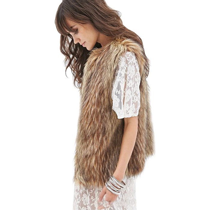 Tanming Short Faux Fur-Vest