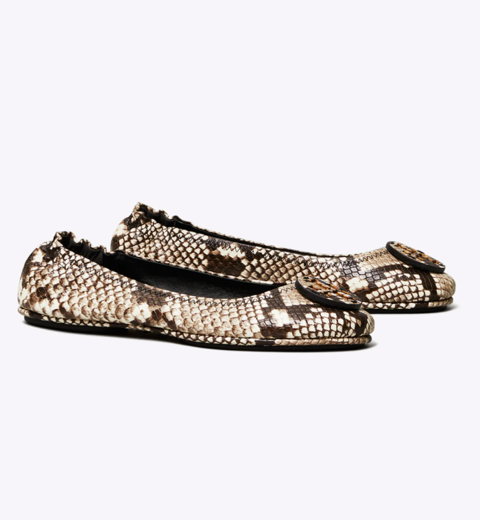 Minnie-Travel-Ballet-Flat-Embossed-Leather