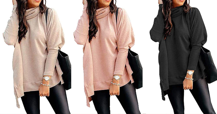 CinShein Turtleneck Batwing Sweater