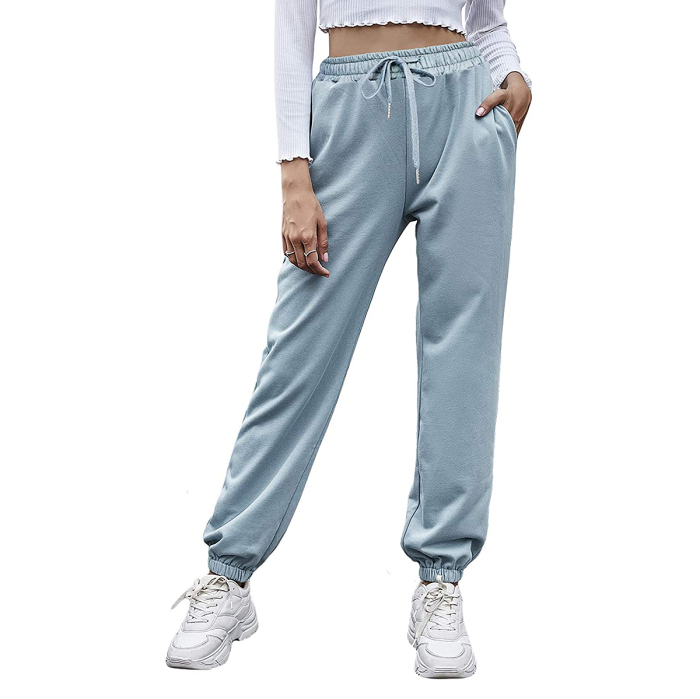 Odosalii High-Waisted Drawstring Jogger Sweatpants