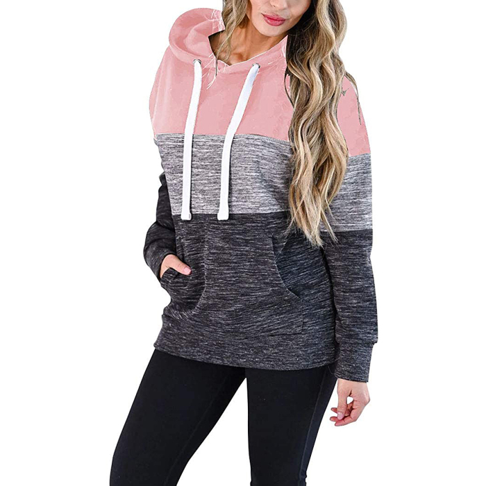 Vivitulip Lightweight Pullover Color-Block Hoodie