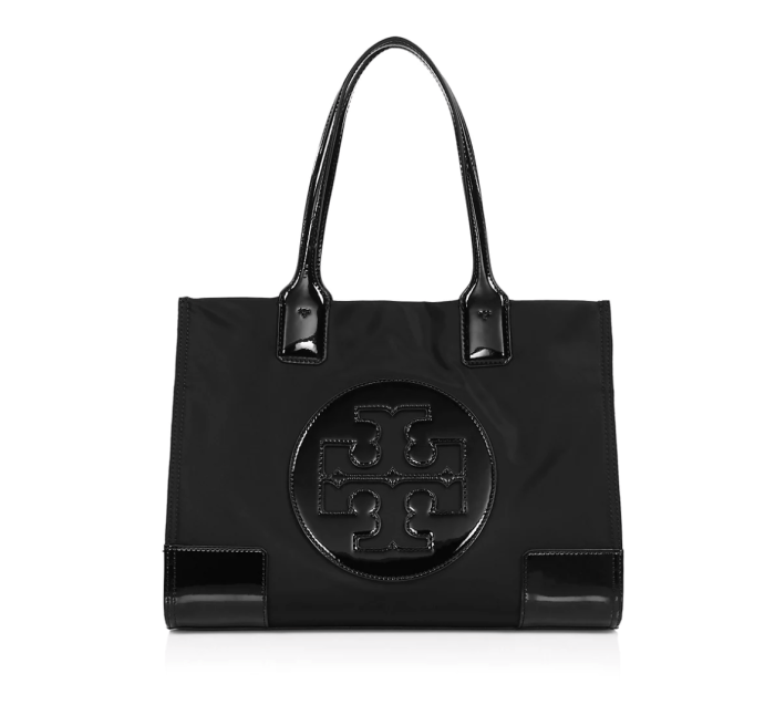 Tory Burch Mini Ella Patent Leather-Trimmed Nylon Tote