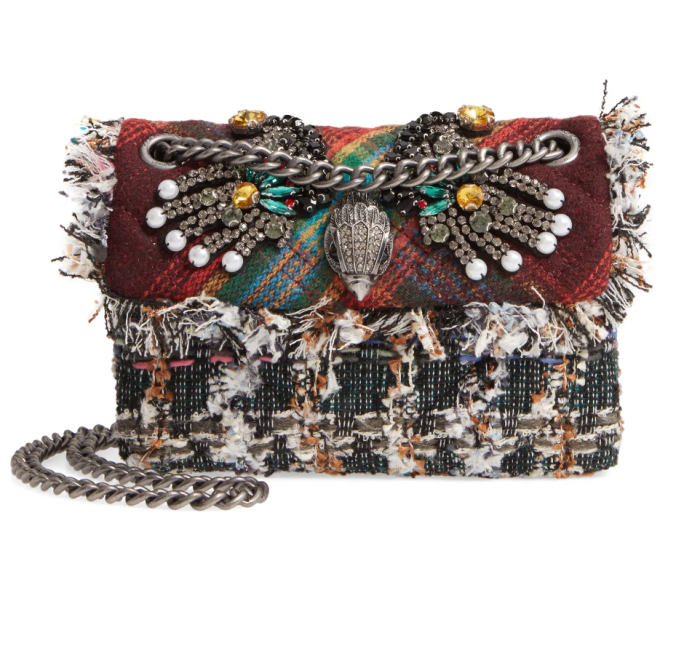 Kurt Geiger London Mini Kensington-X Tweed Shoulder Bag