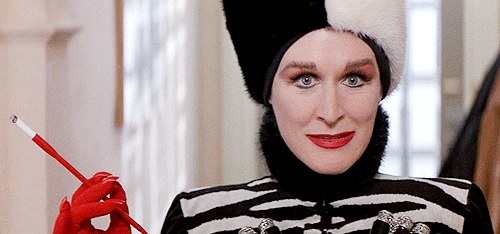 Glenn Close as Cruella de Vil in 101 Dalmatians