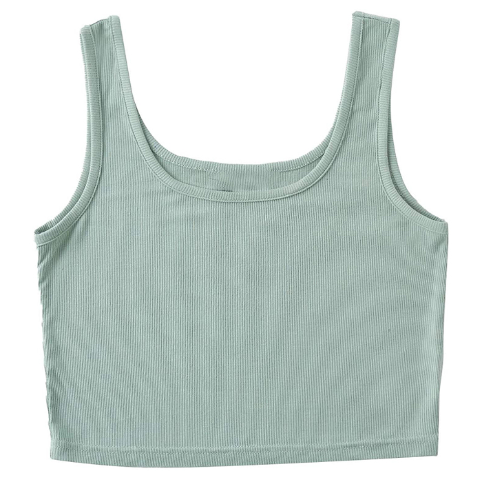 SweatyRocks Sleeveless Casual Ribbed Knit Crop Tank Top