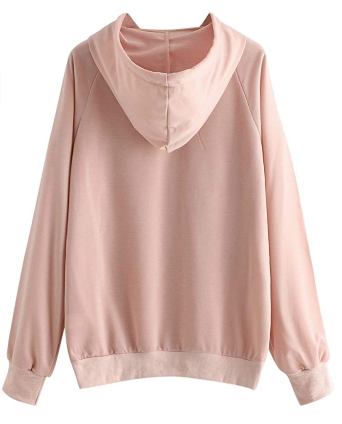 SweatyRocks Women's Hoodie Letter Print Long Sleeve Hooded Sweatshirt