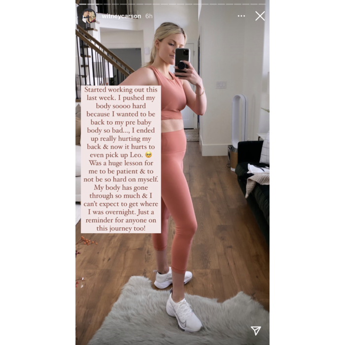 Witney Carson Speaks Candidly About Postpartum Body Image Struggles