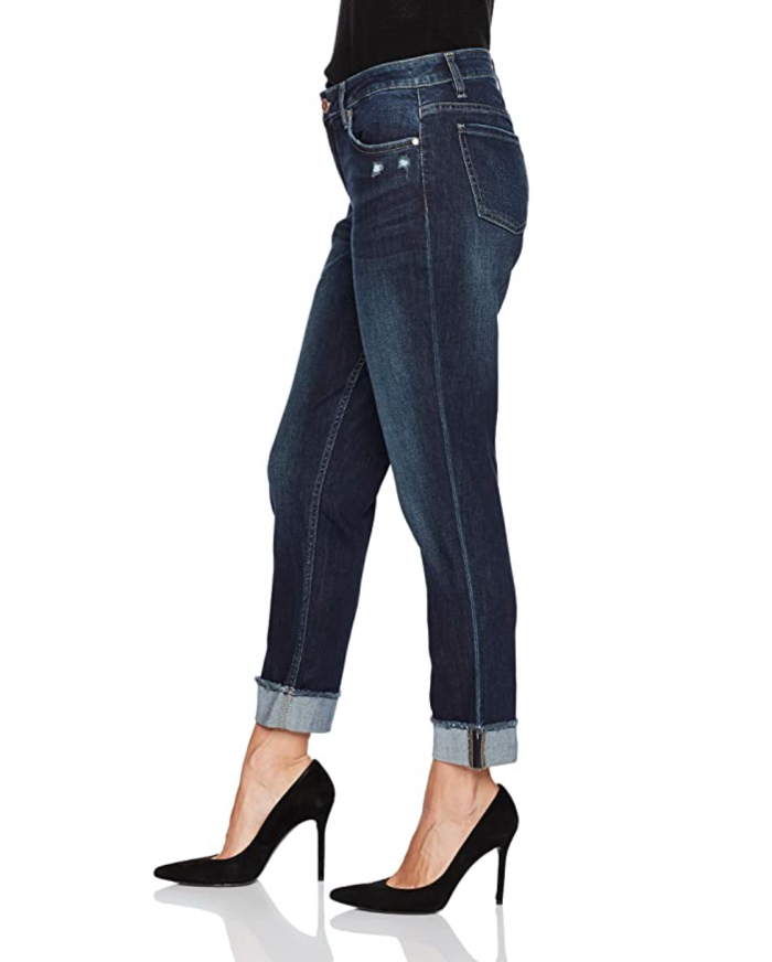 Riders by Lee Indigo Women's Fringe Cuff Boyfriend Jean