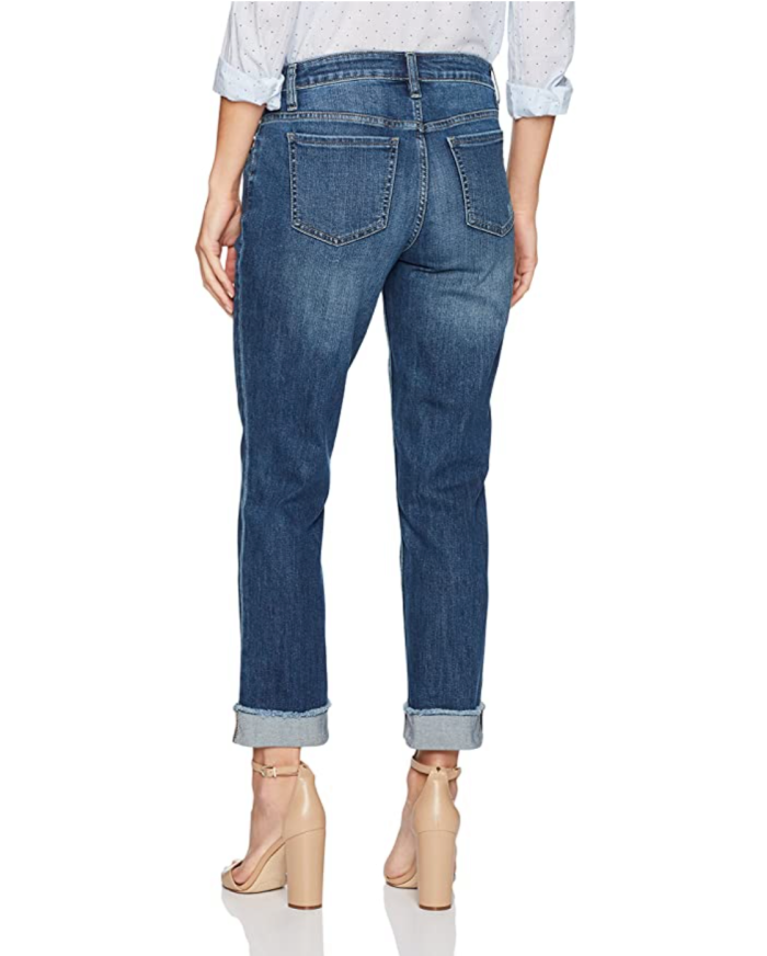 Riders by Lee Indigo Women's Fringe Cuff Boyfriend Jean