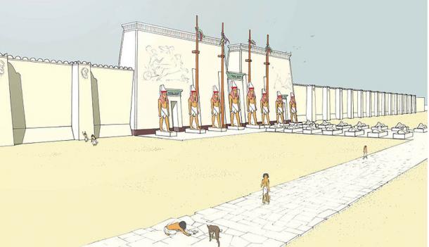 Artist&rsquo;s impression of the Temple of Ptah 