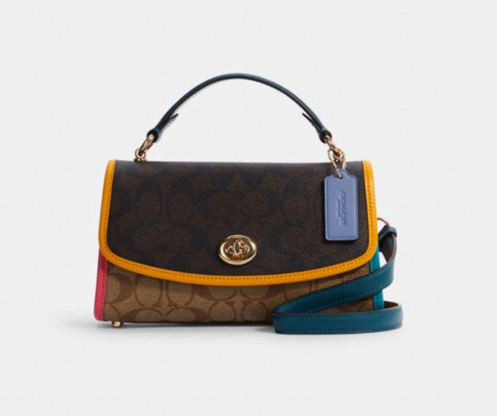 Tilly Satchel 23 In Colorblock Signature Canvas
