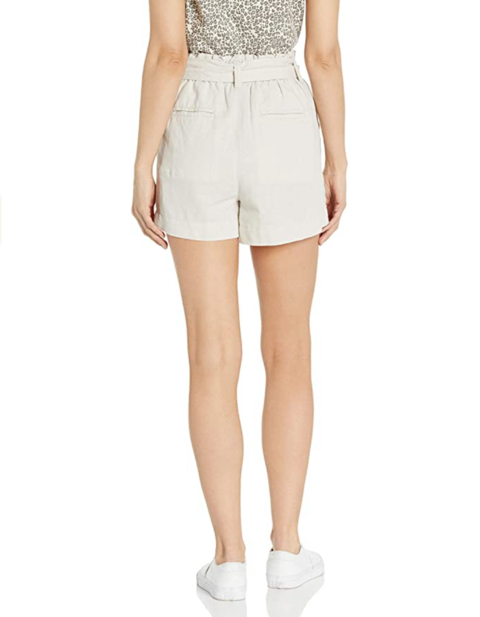 Goodthreads Women's Washed Linen Blend Paper Bag Waist Shorts