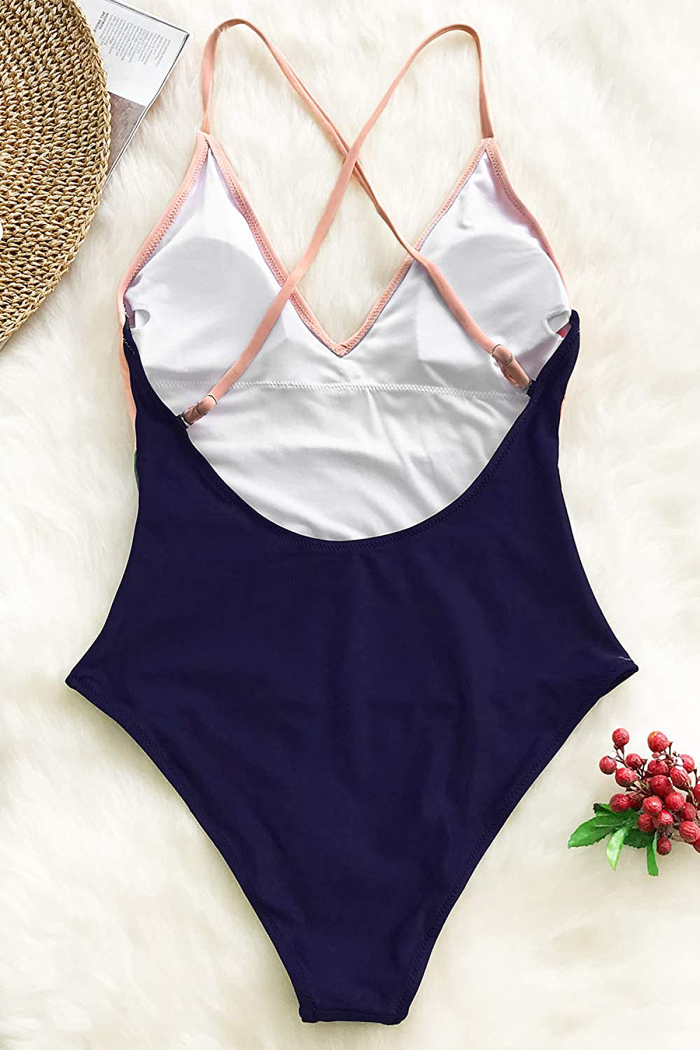 CUPSHE One-Piece Color-Block Swimsuit