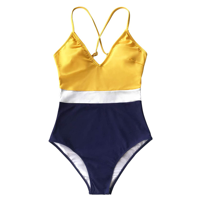 CUPSHE One-Piece Color-Block Swimsuit
