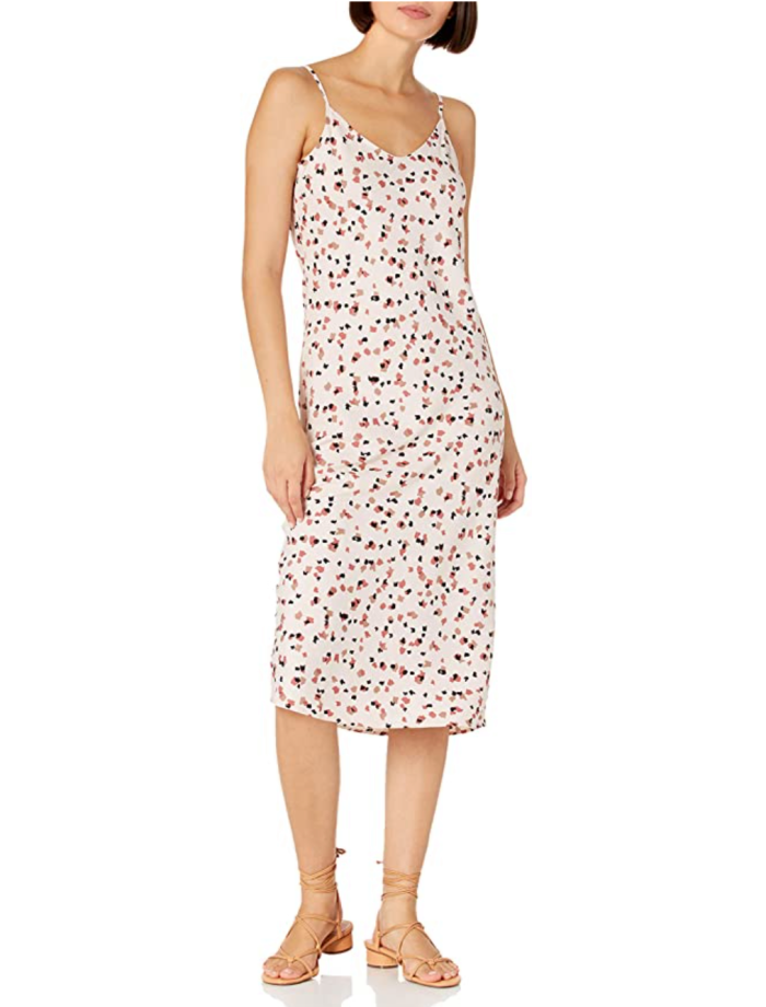 Daily Ritual Women's Georgette Fluid Drape Standard-Fit Slip Dress