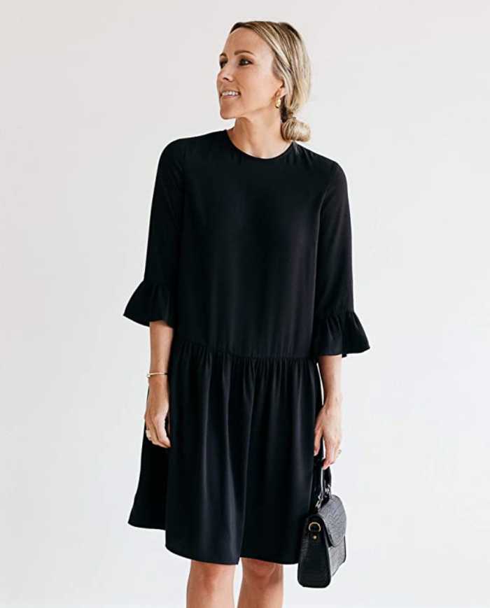 The Drop Women's Black Drop-Waist Dress by @jaceyduprie