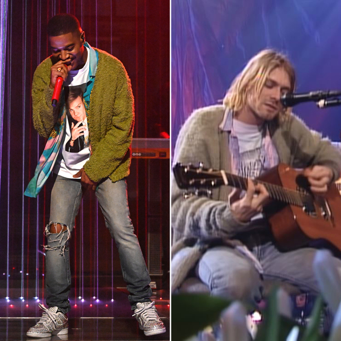 Kid Cudi Pays Tribute to Kurt Cobain and Chris Farley Through Fashion on ‘Saturday Night Live’