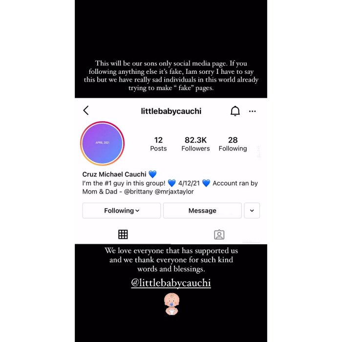 Jax Taylor and Brittany Cartwright Fake Instagram Accounts for Son Cruz 2