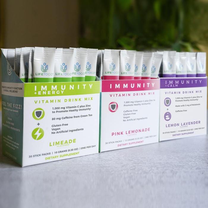 LifeToGo Immunity + Vitamin Drink Mixes — Bundle Pack (3 Boxes of 30 each)