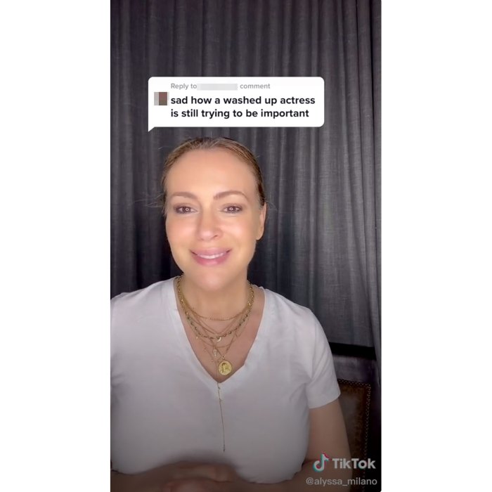 Alyssa Milano Responds To Troll TikTok