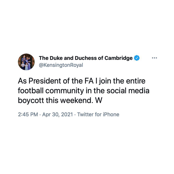 Prince William Is Taking a Weekend-Long Hiatus From Social Media for a Worthy Cause