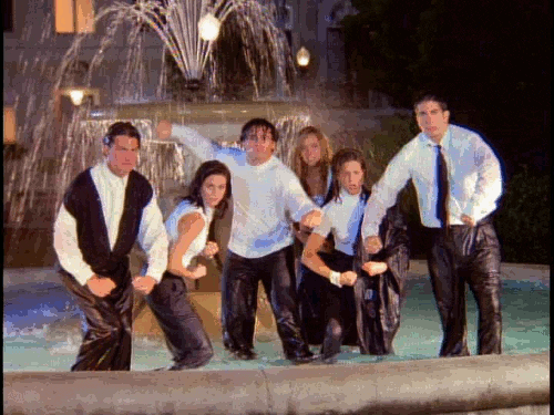 Friends Reunion Deleted Scene Reveals Fountain Scene Took 4 Hours Film Shows Original Opening Credits
