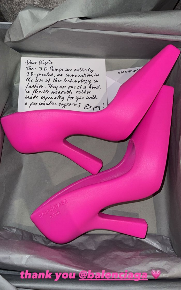 Stormi Webster Helps Kylie Jenner Unbox $3,250 Balenciaga Pumps