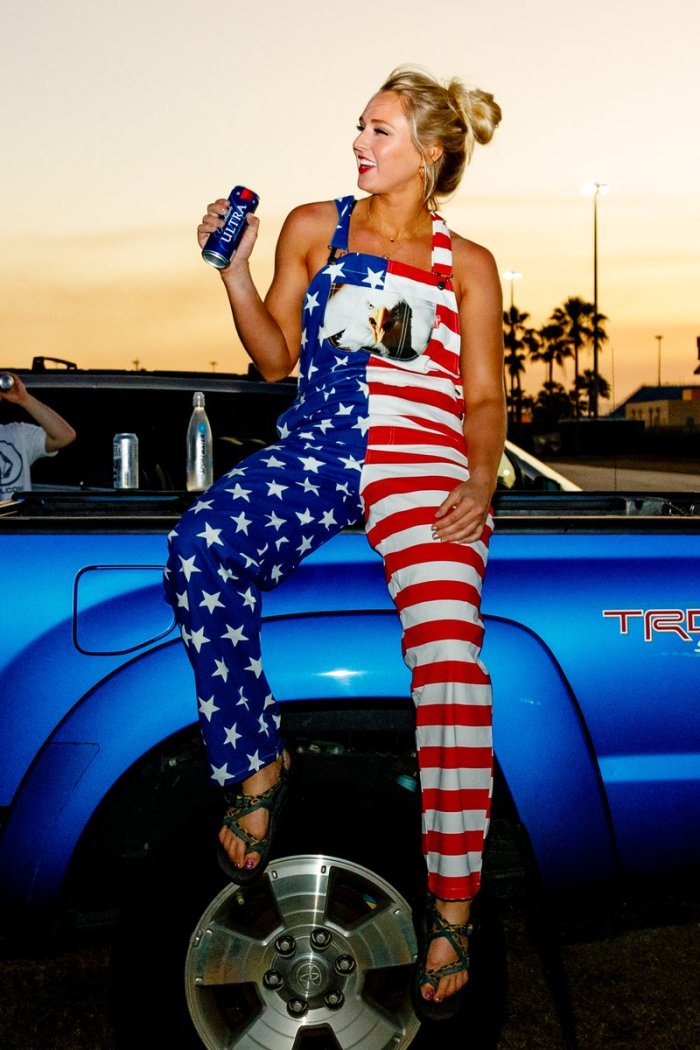 The Screamin Eagles Women's Unisex American Flag Overalls