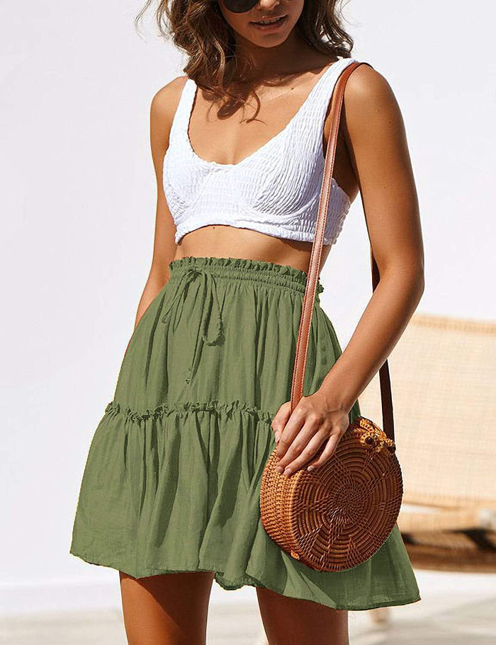 Relipop Flared Short Skirt