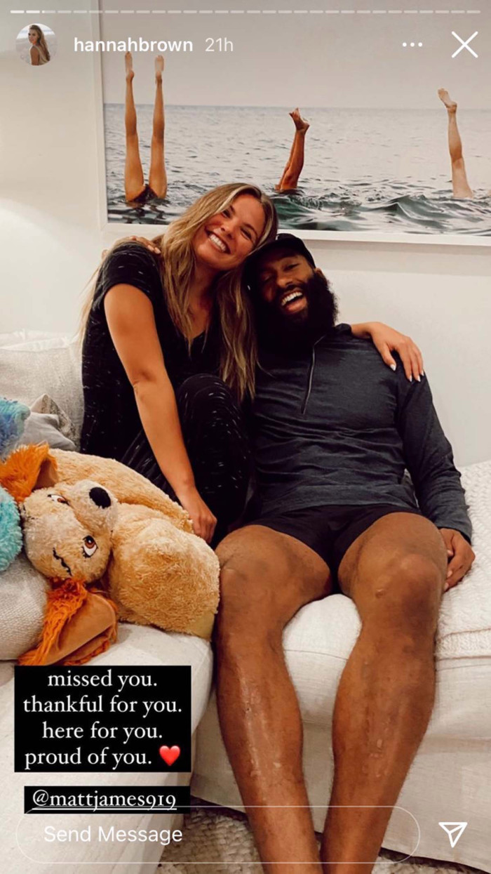 Quarantine Crew Matt James Joins Hannah Browns Taco Night With BF Adam