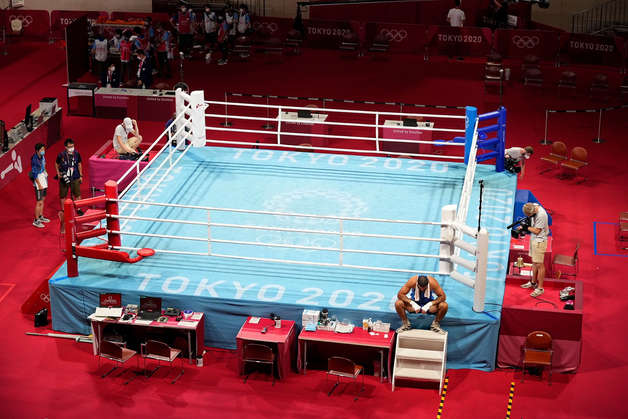 French boxer Mourad Aliev stages wild Olympics protest ...