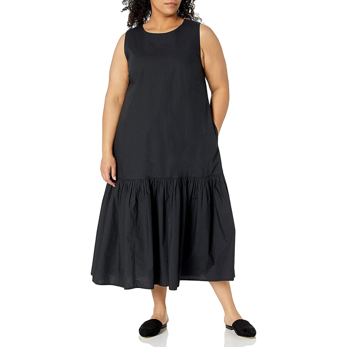 the-drop-cotton-poplin-dress-black