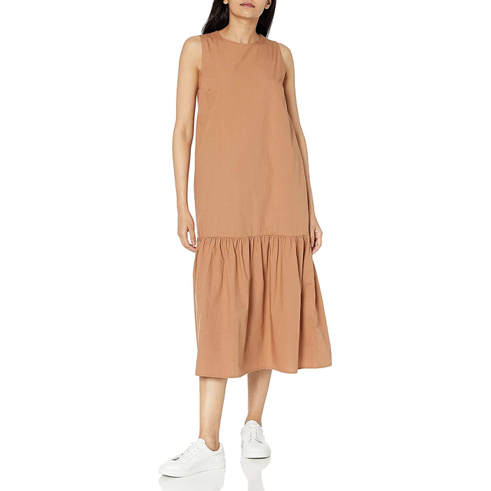 the-drop-cotton-poplin-dress-earth