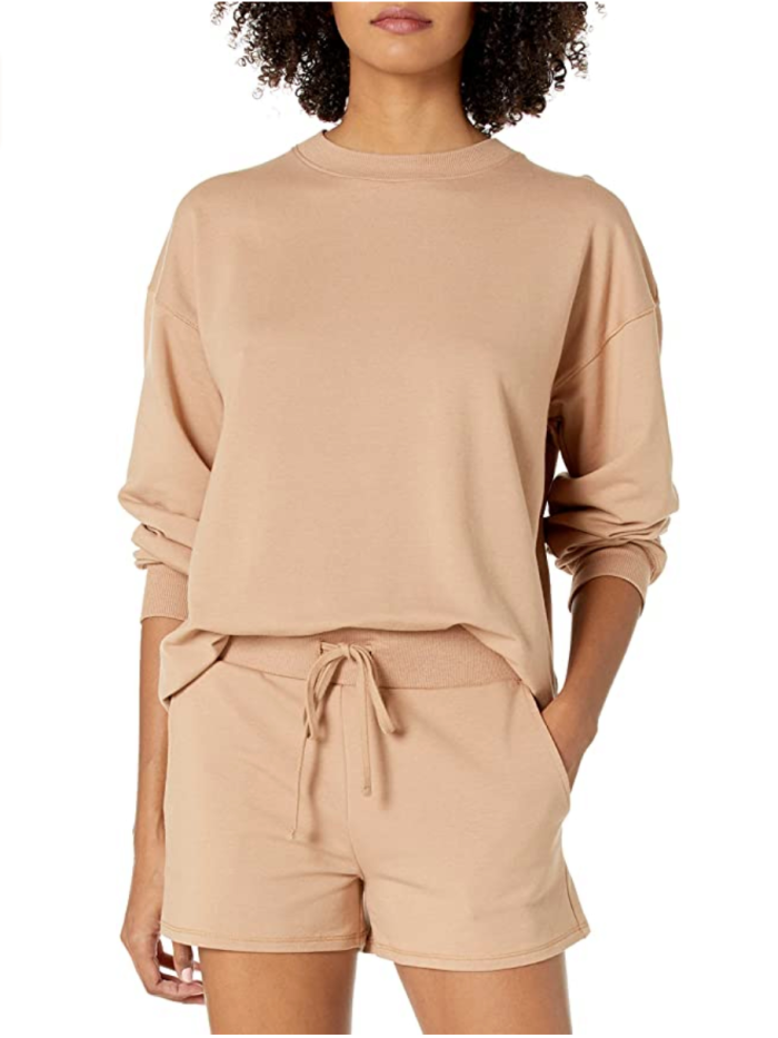 The Drop Women's Margot Loose Long Sleeve Crewneck