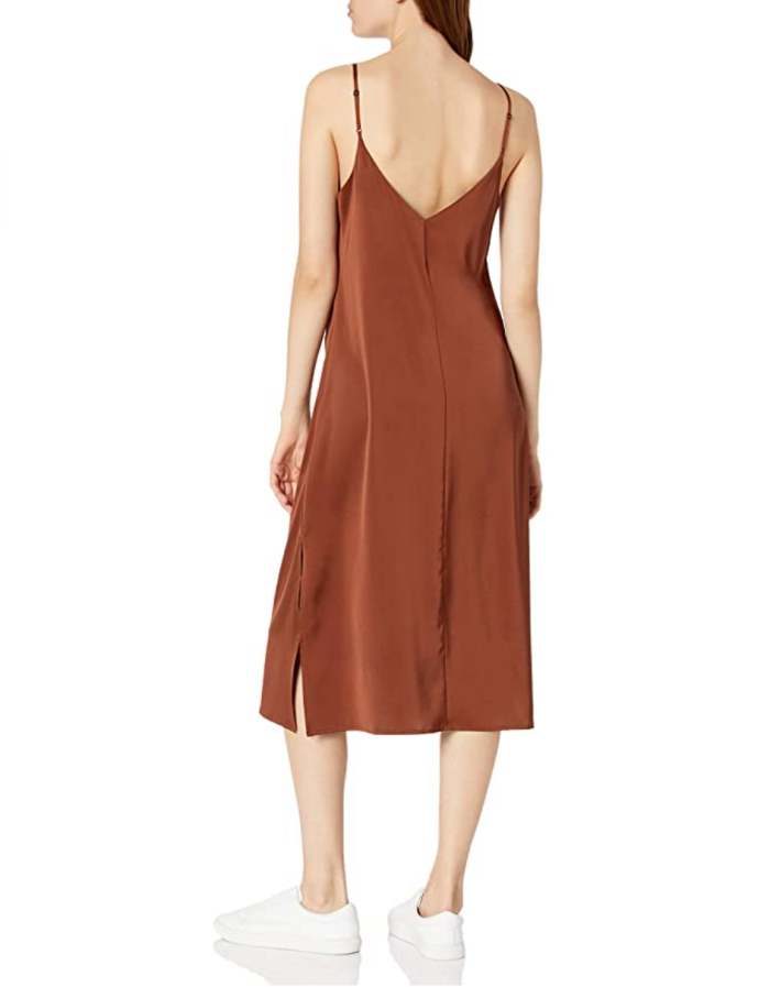 The Drop Women's Ana Silky V-Neck Midi Slip Dress