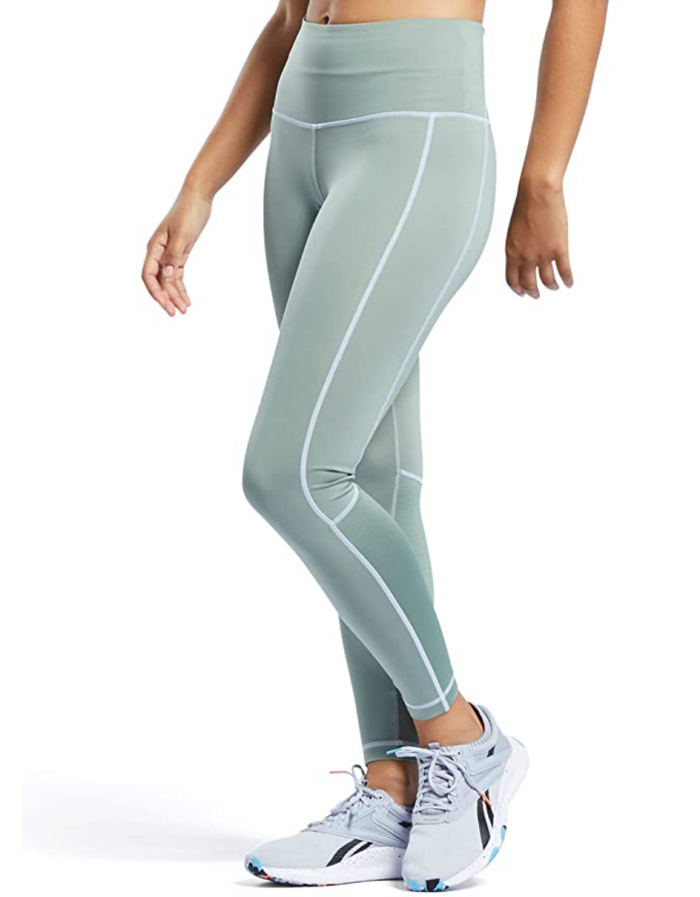 Core 10 by Reebok Women's High-Rise Contrast Stitch Leggings