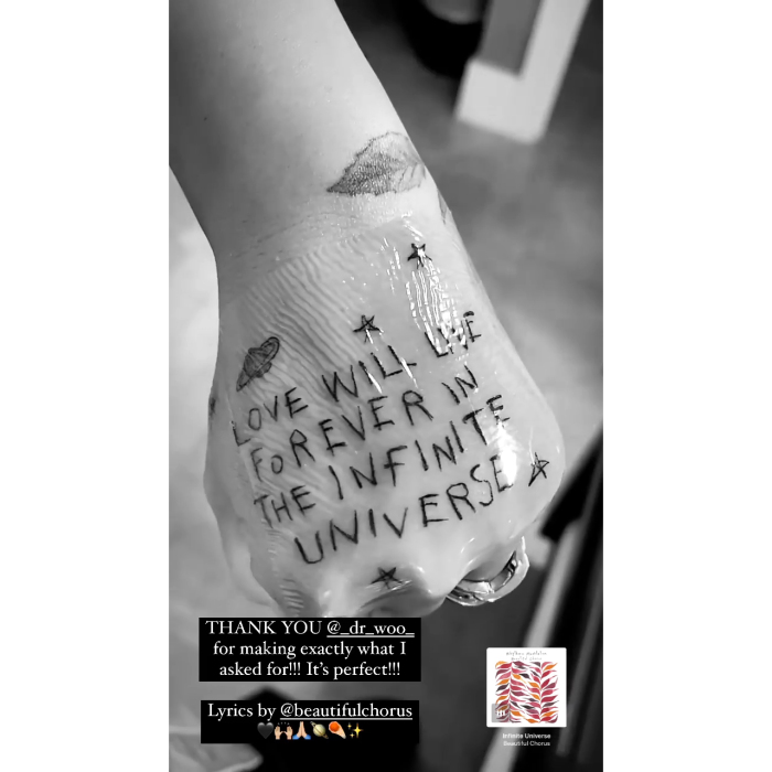 Demi Lovato Debuts ‘Perfect’ New Hand Tattoo: ‘Love Will Live Forever in the Infinite Universe’