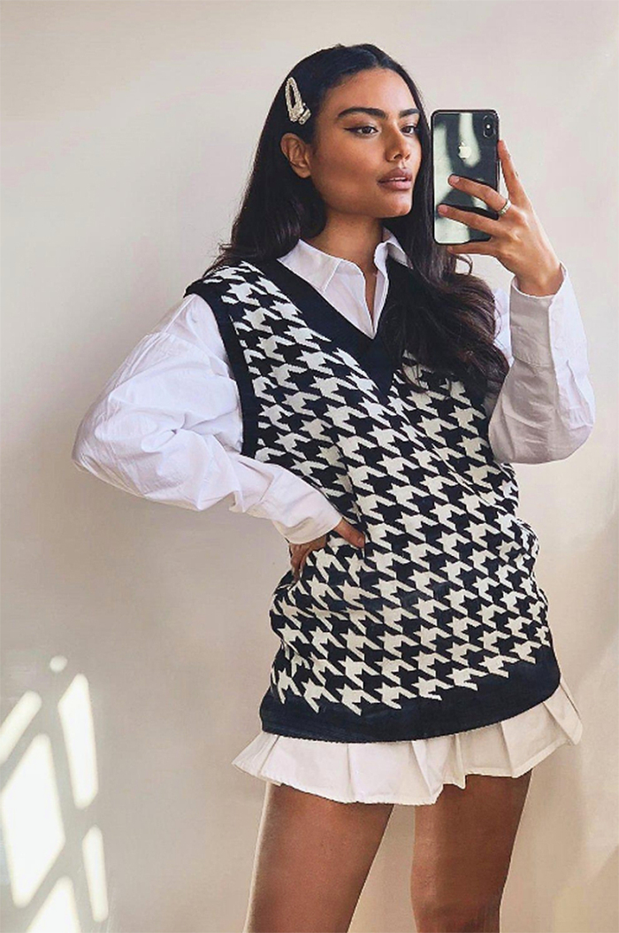 boohoo-fall-outfits-sweater-vest
