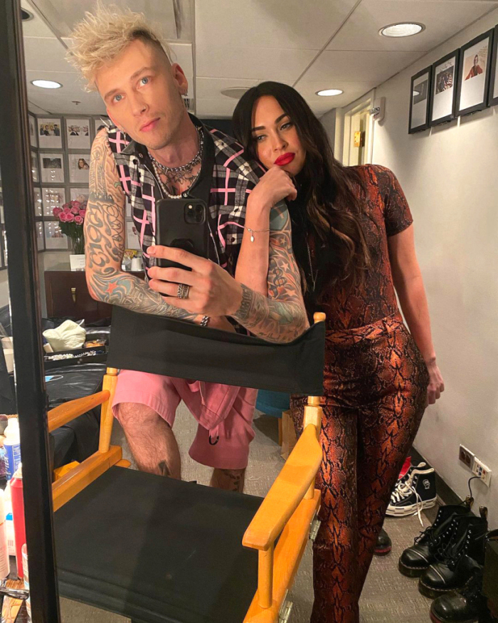 Taken Megan Fox Sparks Engagement Speculation MGKs VMAs Rehearsal
