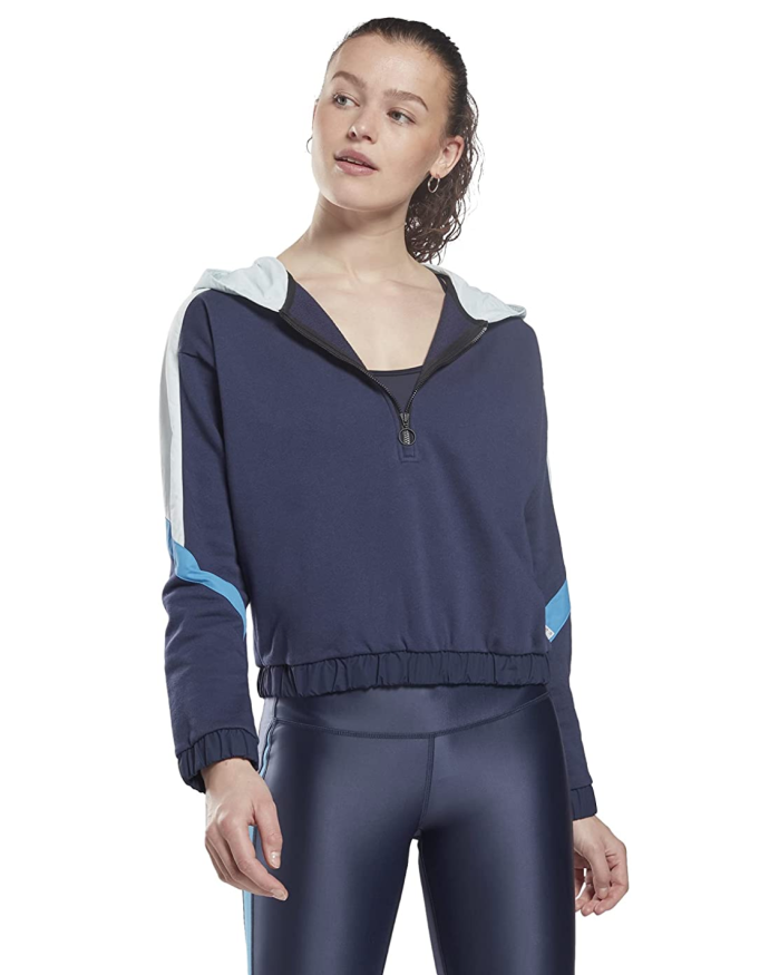 Core 10 by Reebok Women's Oversized French Terry Quarter-Zip Hoodie