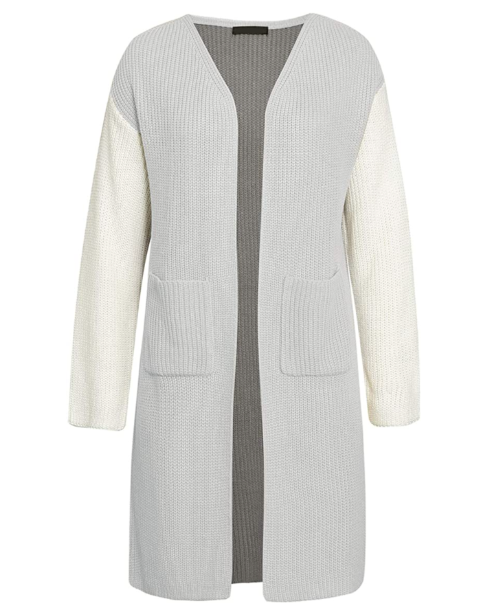 BerryGo Women's Long Sleeve Open Front Cardigan with Pockets