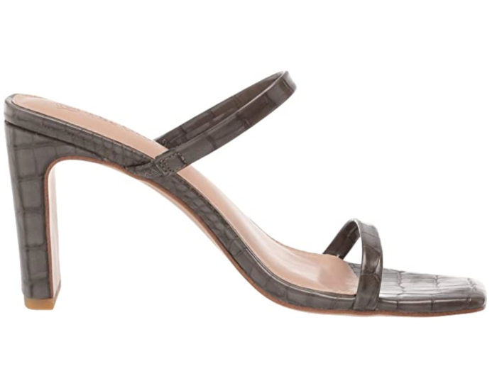 The Drop Women's Avery Square Toe Two Strap High Heeled Sandal
