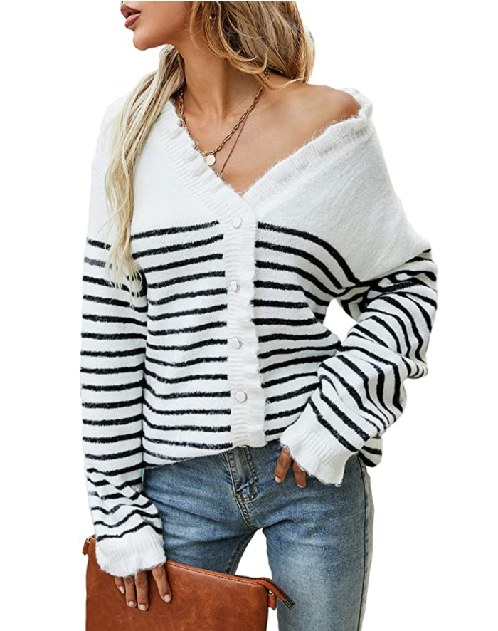 PRETTYGARDEN Women’s Sleeve Button Down Knit Cardigan