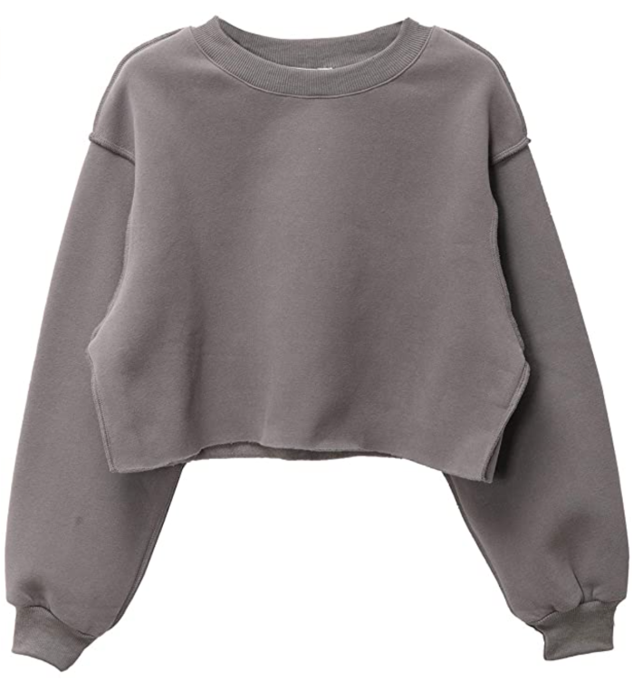 Amazhiyu Women's Pullover Cropped Sweatshirt