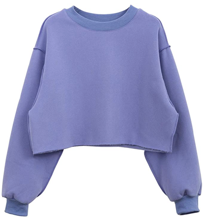 Amazhiyu Women's Pullover Cropped Sweatshirt