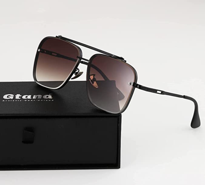 Gtand Trendy Square Aviator Gradient Sunglasses