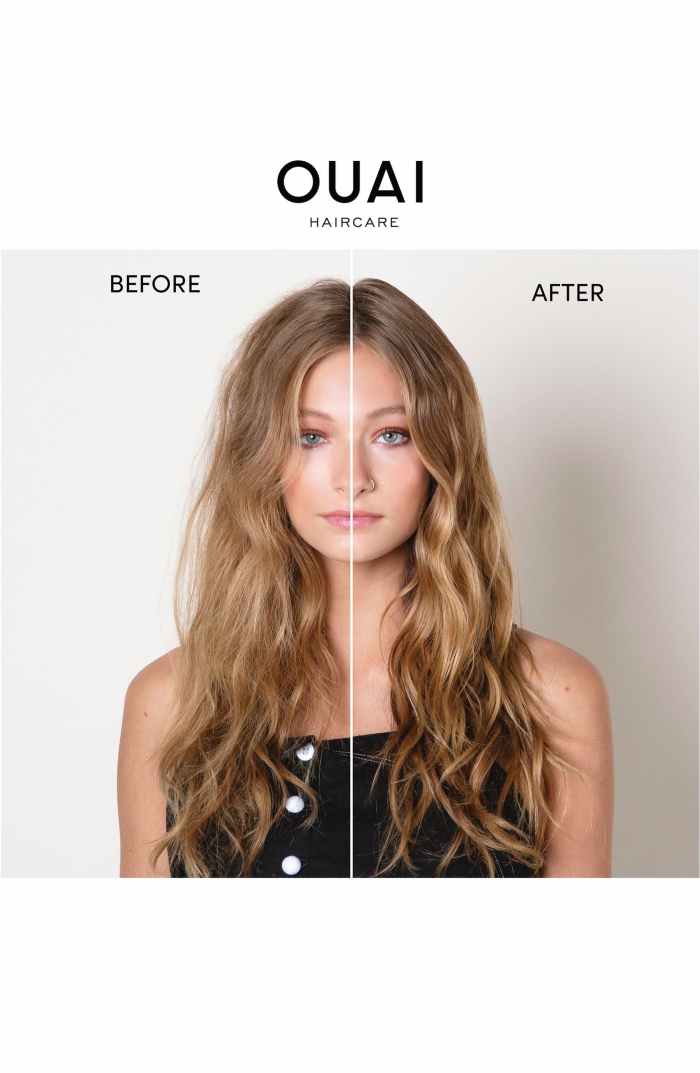 Ouai Rose Hair & Body Oil before and after