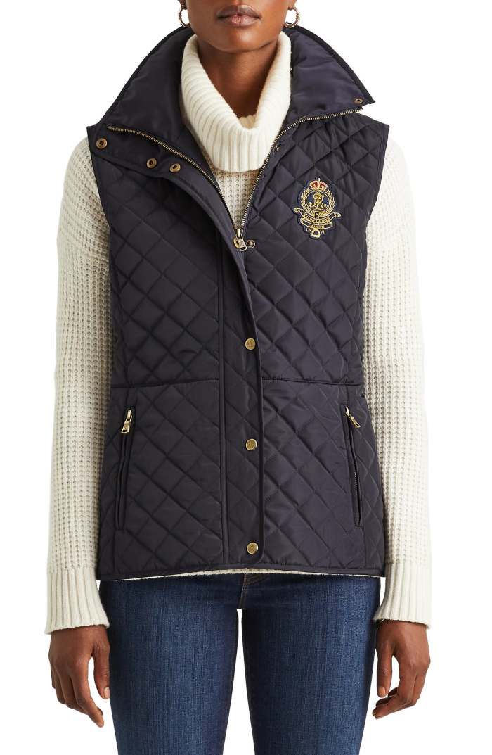 Lauren Ralph Lauren Quilted Crest Vest